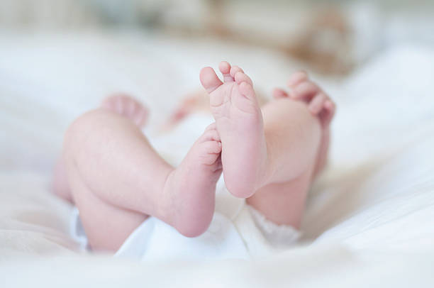 cute baby Feet stock photo