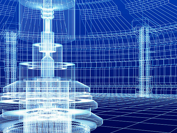 Abstract sketch of industrial lab
