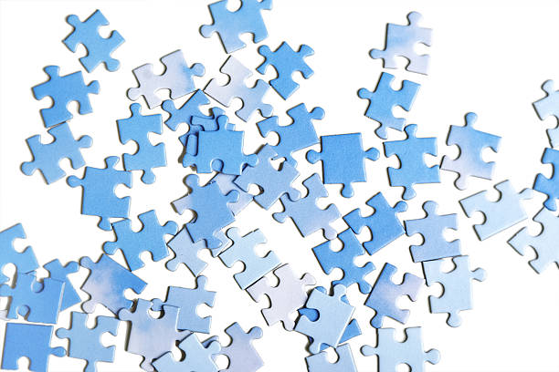 istock blue puzzle pieces, isolated 152961517