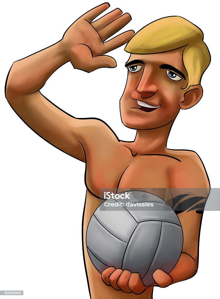 Hombre de voleibol - Foto de stock de Actividad libre de derechos