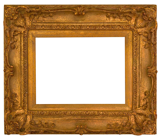 Ornato cornice oro - foto stock