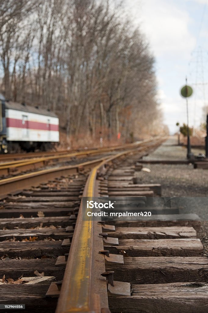 Train Tacks Train Tracks using selective focus Day Stock Photo