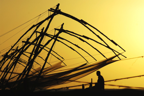 Chinese Fishing Nets in Cochin, Kerala, India