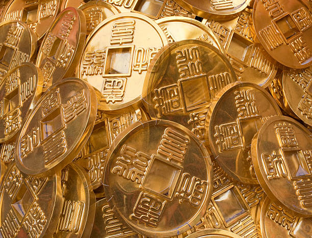 istock chinese old coins made of plastic 152964744