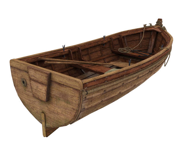 istock Wooden Boat Isolated 1529647628