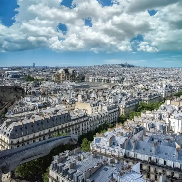 Photo of Paris, aerial view of the city