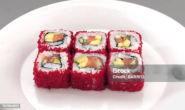 Sushi Mit Kaviar Stockfoto und mehr Bilder von Avocado - Avocado, Erfrischung, Fotografie