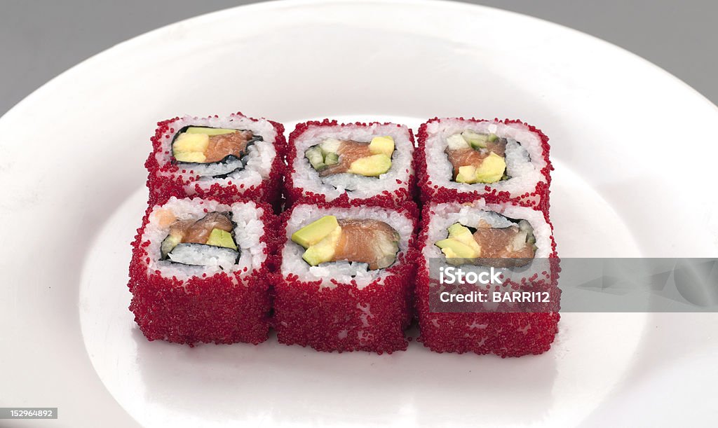 sushi con caviar - Foto de stock de Aguacate libre de derechos