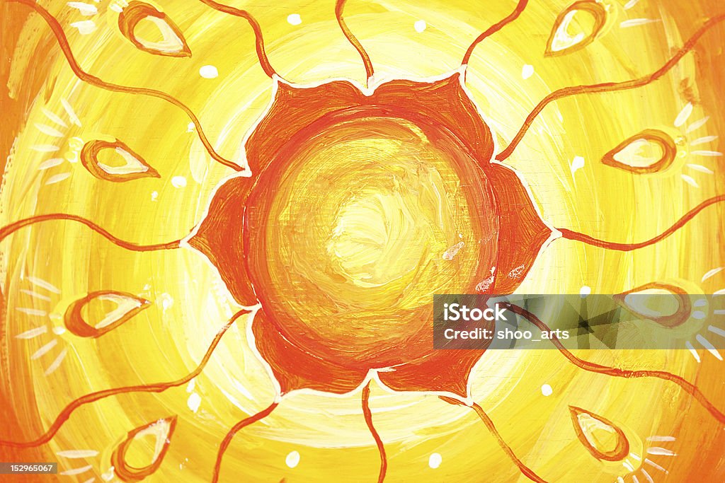 closeup of bright orange painted picture closeup of bright orange painted picture with circle pattern, mandala of svadhisthana chakra Abstract stock illustration