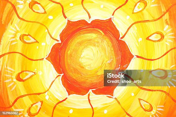 Closeup Of Bright Orange Painted Picture Stock Illustration - Download Image Now - Abstract, Art, Arts Culture and Entertainment