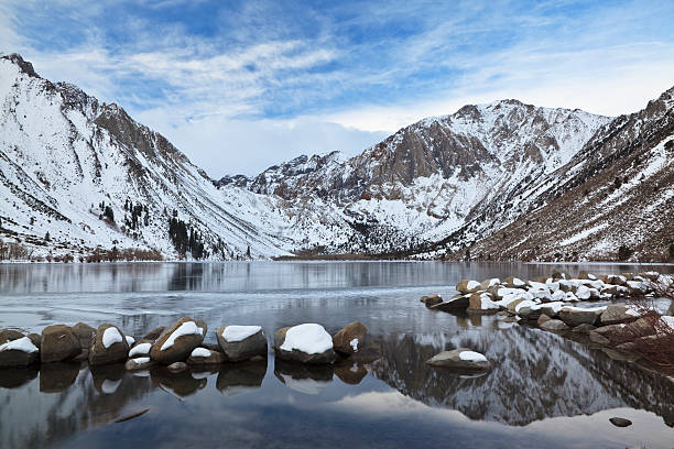 istock Winter reflections at a mountain lake 152966452
