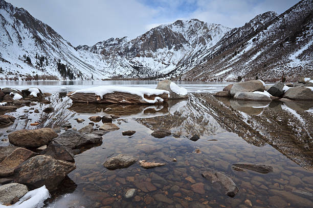 istock Winter reflections at a mountain lake 152966457