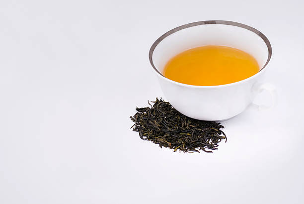 istock Cup of hot green tea 152966527