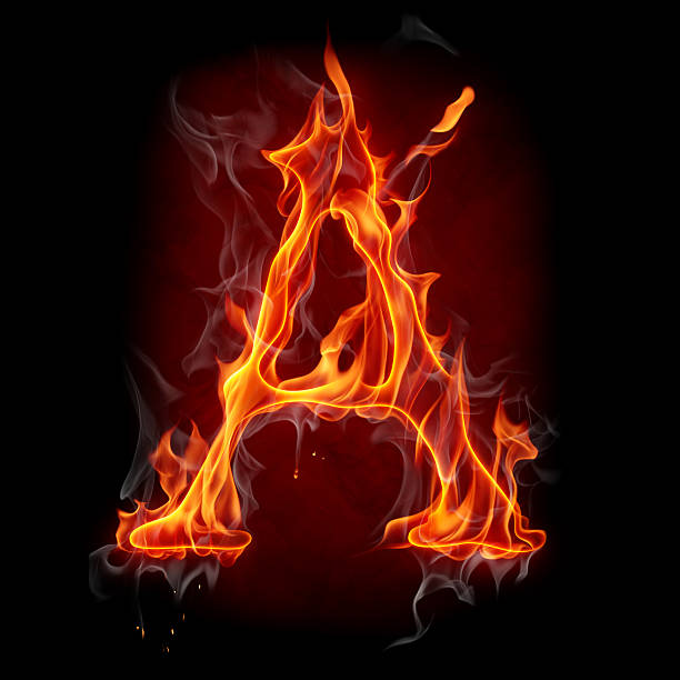istock Letter A catching fire in the dark 152967277