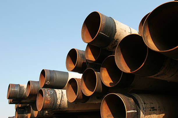 istock Rusting industrial steel pipes 152967387