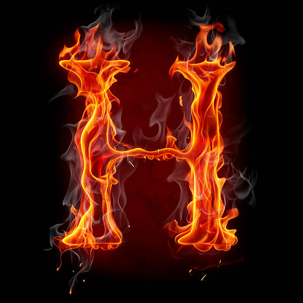 istock The Letter H Designed In Flames 152967631