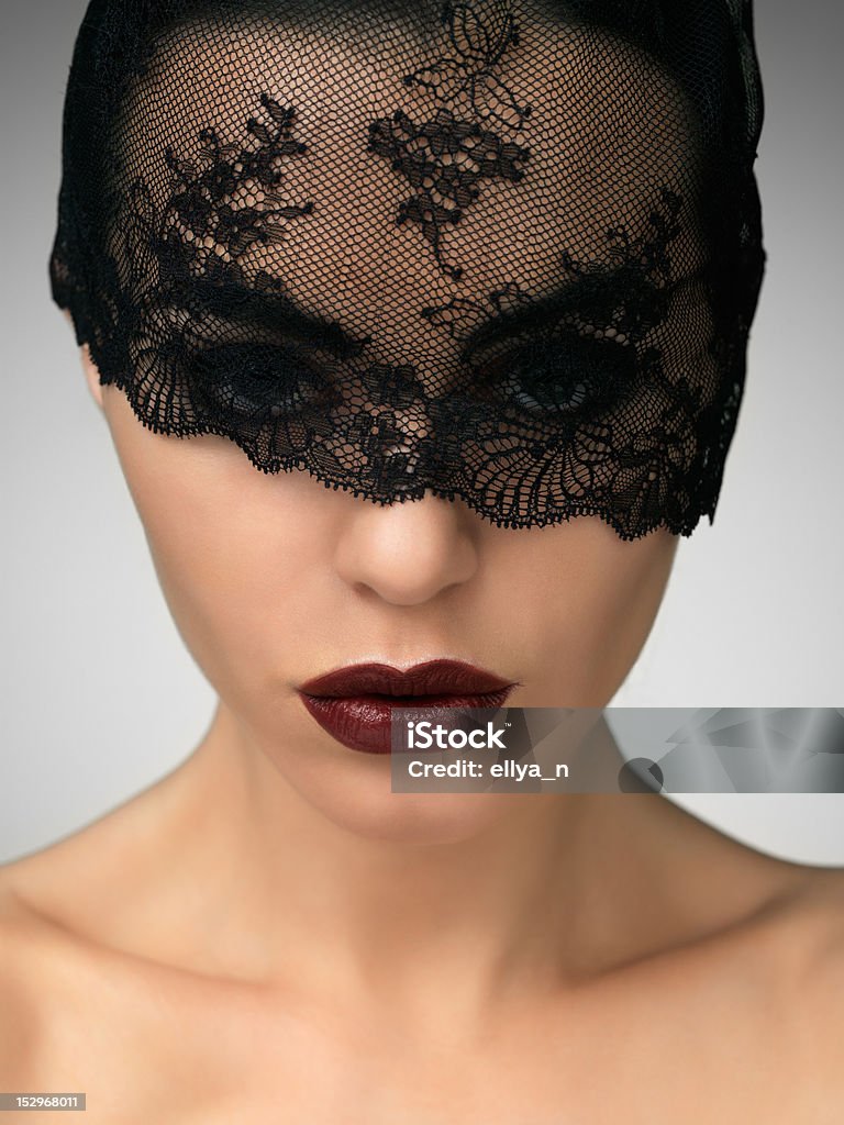 Черный маска - Стоковые фото Бондажная маска роялти-фри