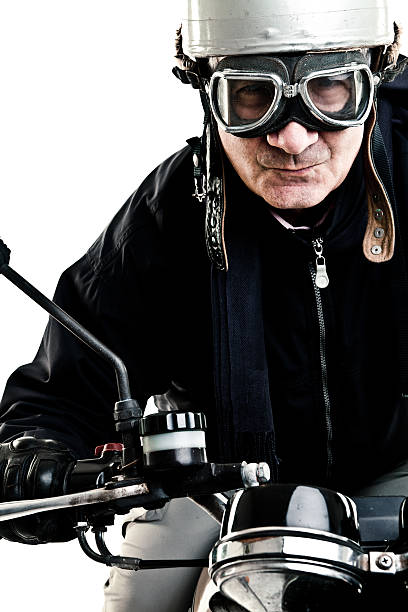istock man drive his classic motorbike 152968245