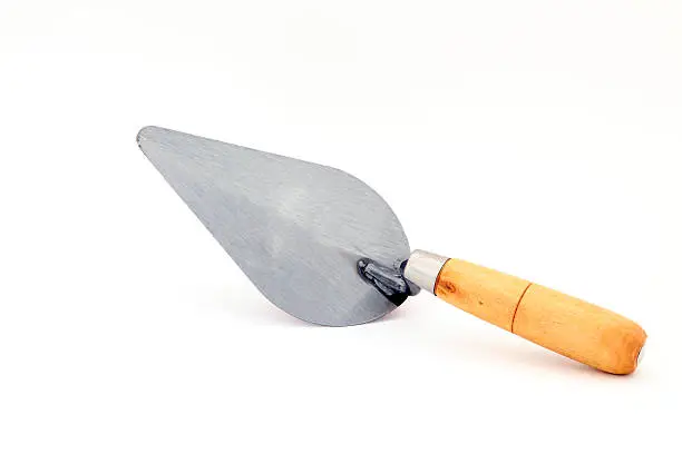 Photo of isolated of lute trowel for construction