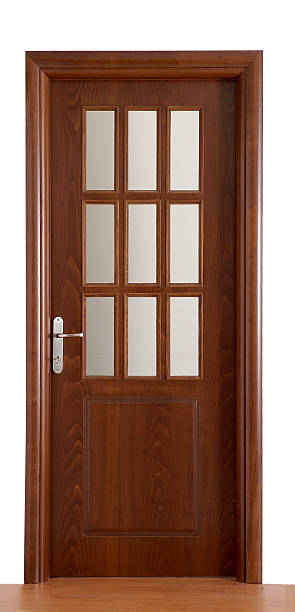 istock wooden door isolated windows 152968447