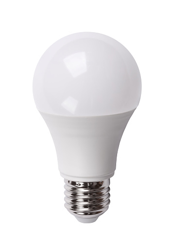 Light Bulb on white.