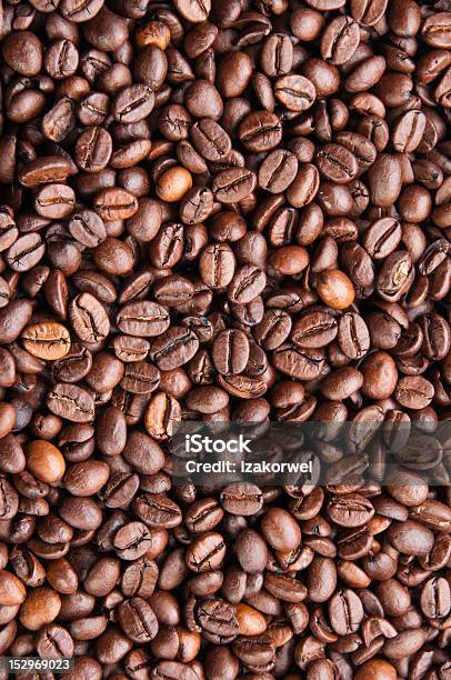Dark Roasted Coffee Beans Texture Stock Photo - Download Image Now - Backgrounds, Black Color, Breakfast
