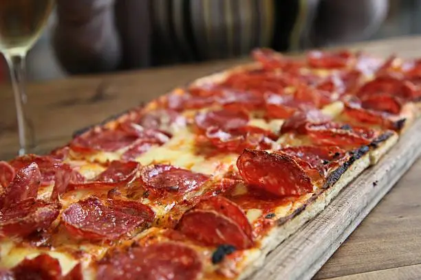 oven baked pepperoni pizza from the wineries of melbourne