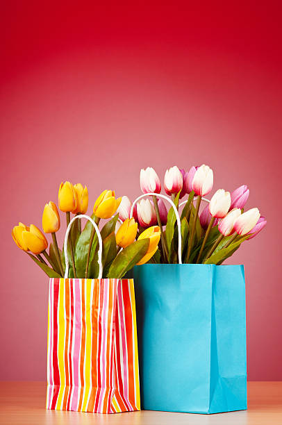 istock Tulips in the bag against gradient background 152970095
