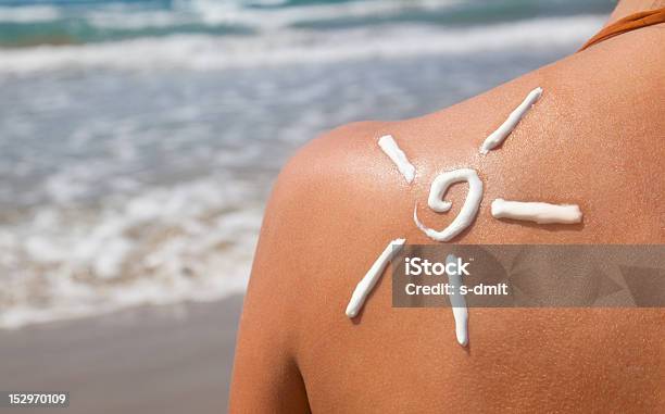 Drawing On A Shoulder Stock Photo - Download Image Now - Adult, Adults Only, Beach