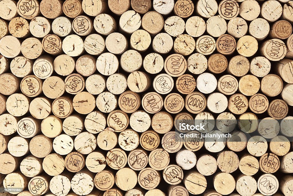 Wein Corks von oben - Lizenzfrei Alkoholisches Getränk Stock-Foto