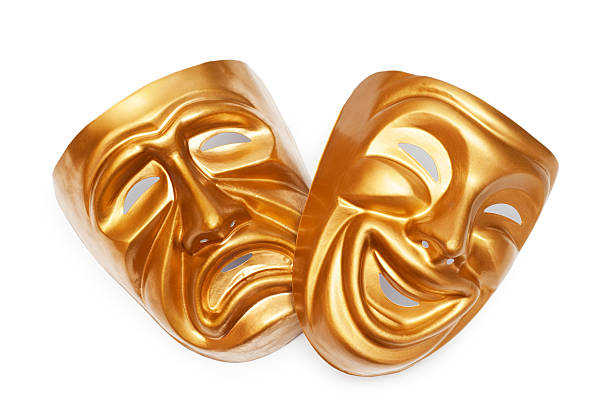 istock Golden drama tragedy and comedy masks 152970192