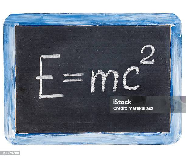 Einstein Equazione - Fotografie stock e altre immagini di E=mc2 - E=mc2, Sfondo bianco, Ardesia
