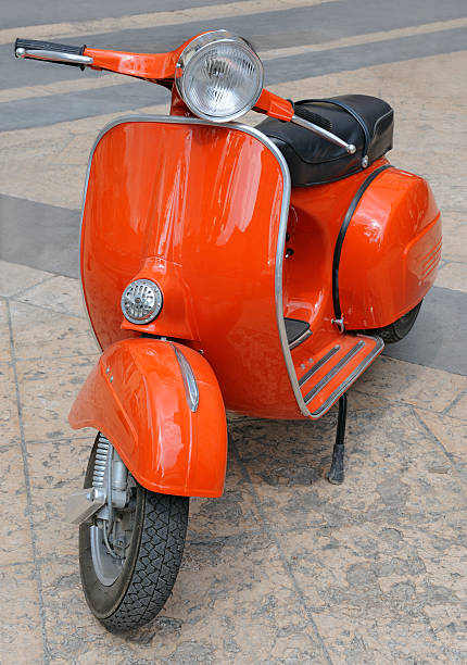istock Classic red italian scooter 152970483