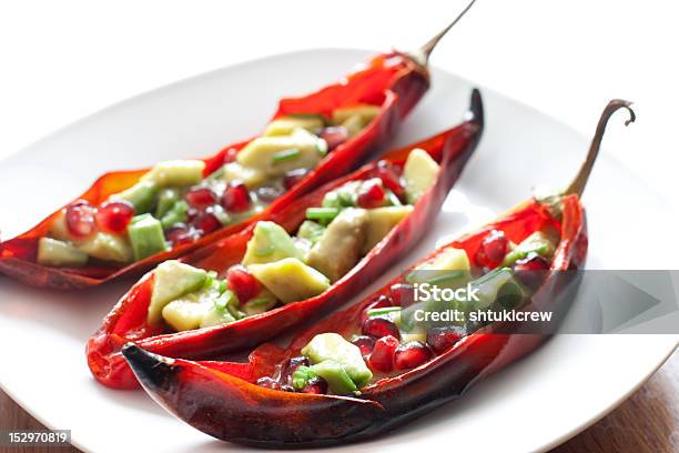 칠리 속채운 아보카도 샐러드 0명에 대한 스톡 사진 및 기타 이미지 - 0명, 건강한 식생활, 고추류