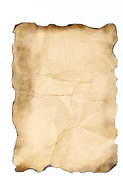 istock Old damaged paper on white background 152971548