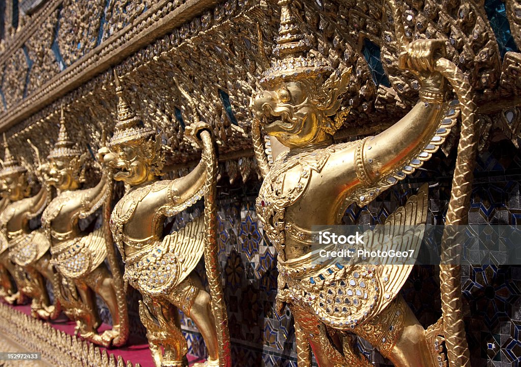 Wat phra kaeo Golden statues at Wat Phra Kaeo temple in Bangkok, ThaÃ¯land Bangkok Stock Photo