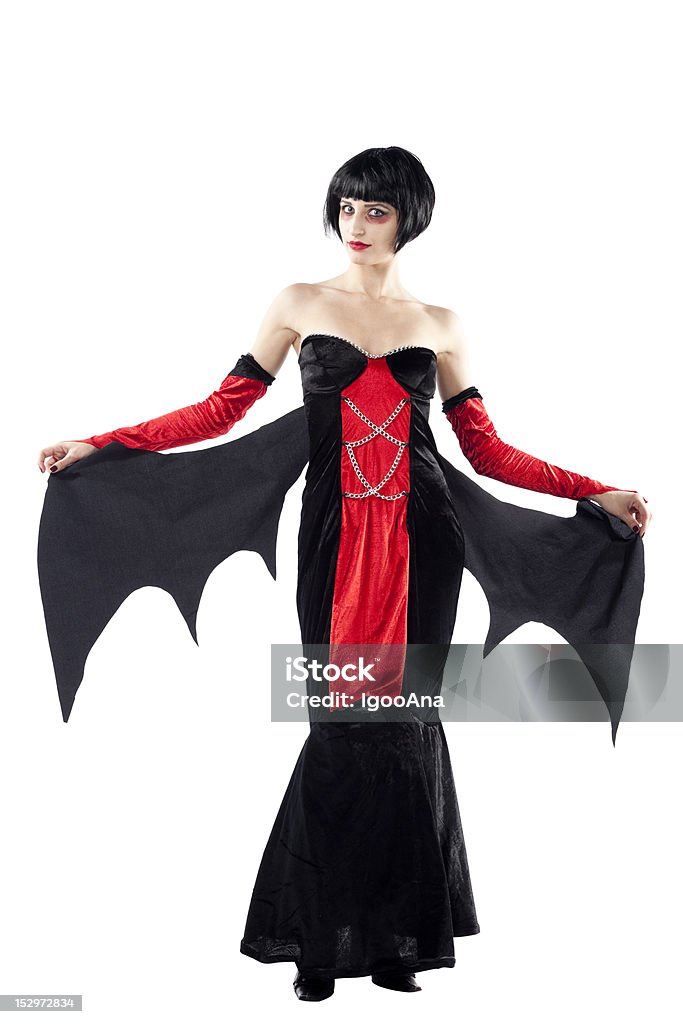 Sexy Modella in posa come Vampiro - Foto stock royalty-free di Figura intera