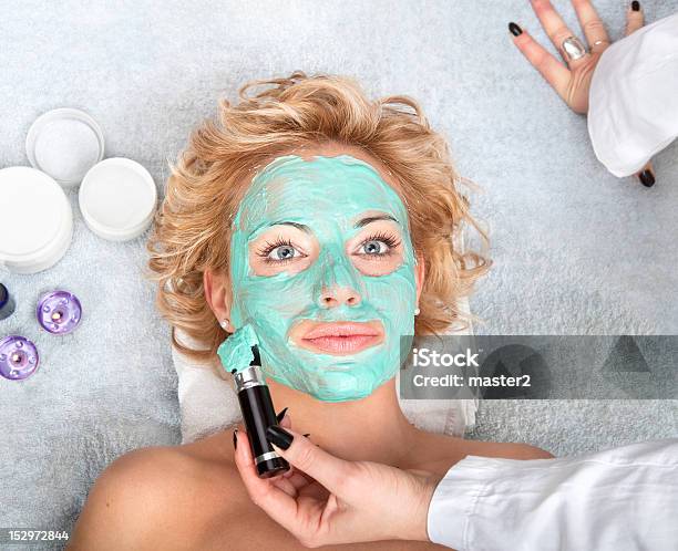 Spa Thermal Green Mud Face Pack Stock Photo - Download Image Now - Adult, Beauty, Beauty Product