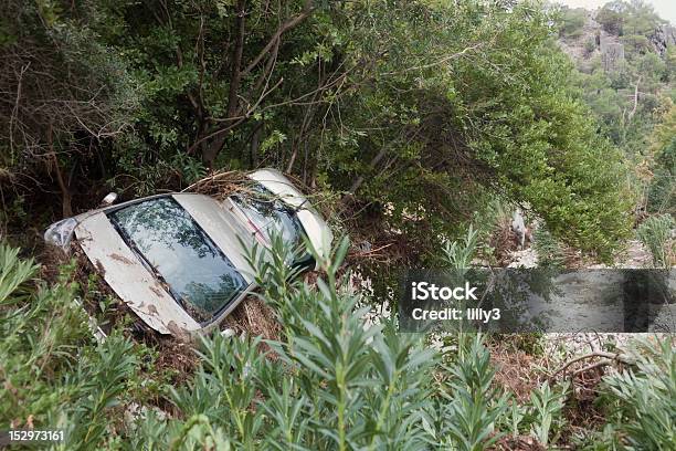 Photo libre de droit de Crashed Véhicule Dans Les Installations banque d'images et plus d'images libres de droit de Accident bénin - Accident bénin, Accident de transport, Accident de voiture