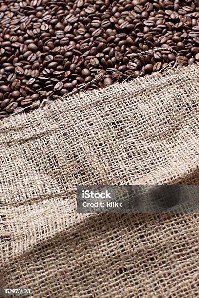 Bag Full Of Coffee Beans Stock Photo - Download Image Now - Agriculture, Bag, Canvas Fabric