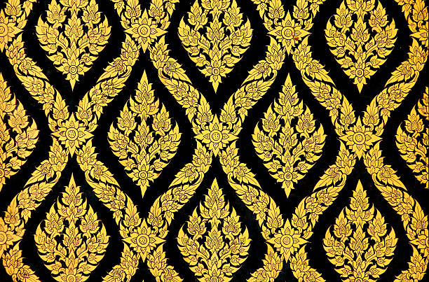 istock flower pattern in traditional Thai style art 152975531