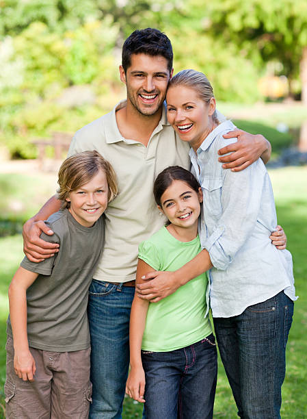 istock Happy family in the park 152975623
