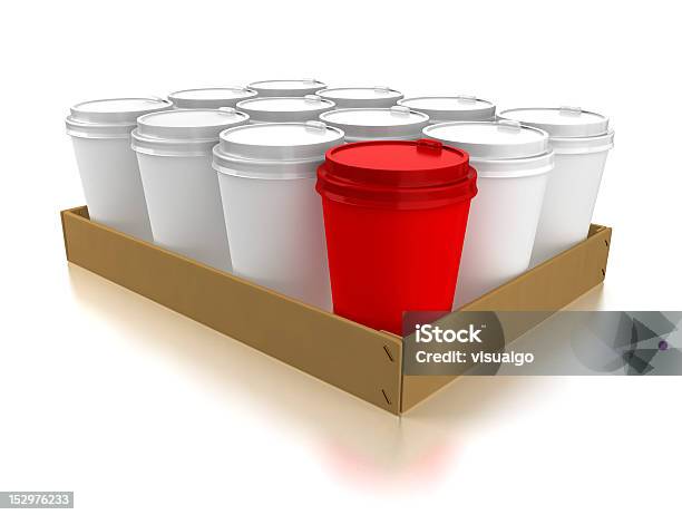 Docena De Una Taza De Café De Papel Foto de stock y más banco de imágenes de Bebida - Bebida, Café - Bebida, Caja