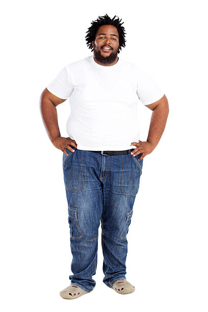 african american man funny african american man isolated on white overweight man stock pictures, royalty-free photos & images