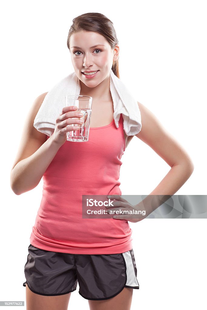 Sportliche Frau mit Wasser - Lizenzfrei Aktiver Lebensstil Stock-Foto