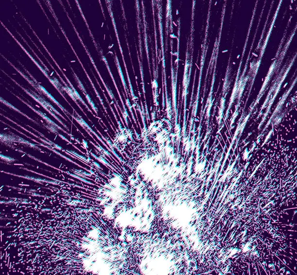 Vector illustration of Graphic Explosion with Glitch Technique