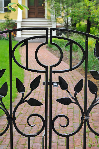 istock Elegant Iron Gate on House Entrance 152978554