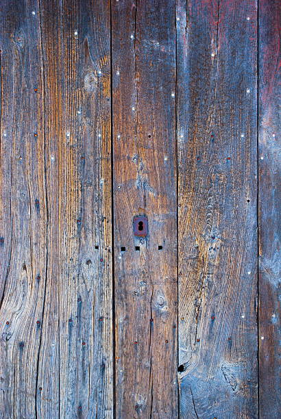 Wooden door stock photo