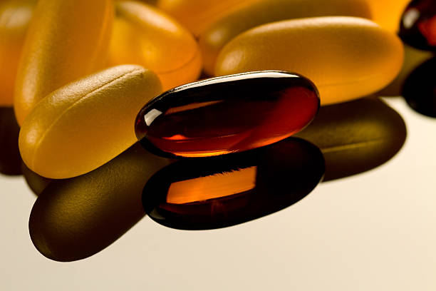 Colorful Gelcap Vitamins stock photo