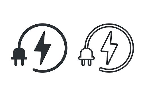 Charging energy icon. Illustration vector